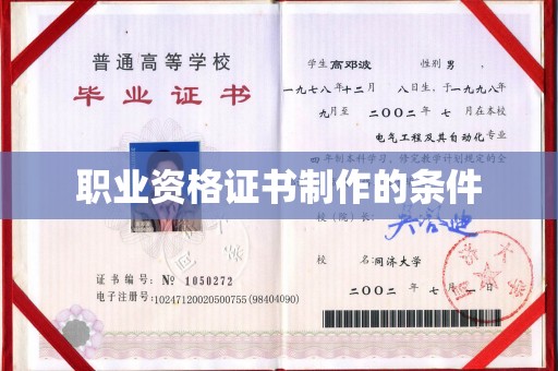 云溪职业资格证书制作的条件