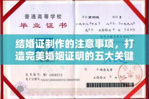 云溪结婚证制作的注意事项，打造完美婚姻证明的五大关键点