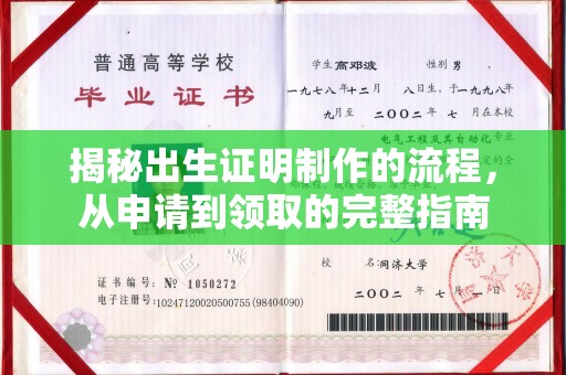 云溪揭秘出生证明制作的流程，从申请到领取的完整指南
