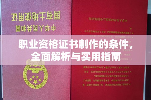 云溪职业资格证书制作的条件，全面解析与实用指南