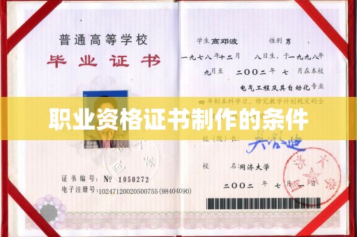 云溪职业资格证书制作的条件
